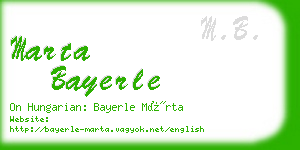 marta bayerle business card